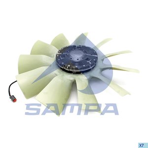 Изображение 1, 043.342-01 Вентилятор SCANIA P, G, R, T series (04-) в сборе с вискомуфтой SAMPA