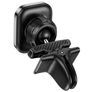 Изображение 4, S49 black Держатель телефона на дефлектор магнитный черный HOCO