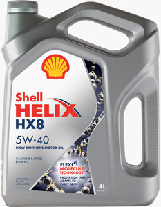 Изображение 2, 550051529 Масло моторное HELIX HX-8 5W40 A3/B4/SN+ синт.4л SHELL