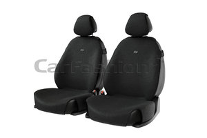 Изображение 1, 21242 Авточехлы (майка) на передние сиденья полиэстер черные (4 предм.) Forum Front CARFASHION