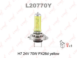 Изображение 1, L20770Y Лампа 24V H7 70W PX26d +120% Truckstar Pro LYNX
