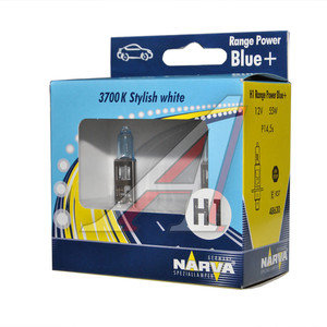 Изображение 2, 486302100 Лампа 12V H1 55W P14.5s +50% бокс (2шт.) Range Power Blue+ NARVA