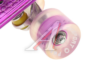 Изображение 4, Fish37762 Скейтборд 22" (пенниборд) пластиковый с подсветкой зарядка USB фиолетовый PWS