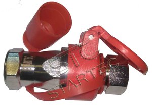 Изображение 3, INF.10.169R Головка соединительная тормозной системы прицепа 22мм (груз.авто) красная комплект STARTEC