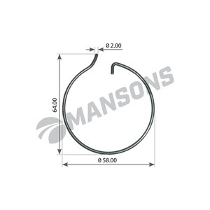 Изображение 1, 300.170 Кольцо стопорное BPW ступицы (54x2) MANSONS