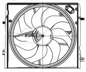Изображение 4, LFK14EA Вентилятор NISSAN Qashqai (13-) охлаждения (с кожухом и резистором) LUZAR
