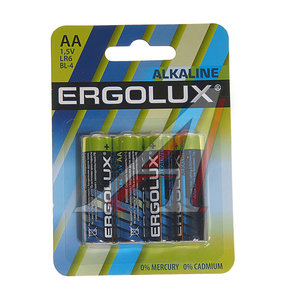 Изображение 1, LR6 BL-4 Батарейка AA LR6 1.5V блистер 4шт. (цена за 1шт.) Alkaline ERGOLUX