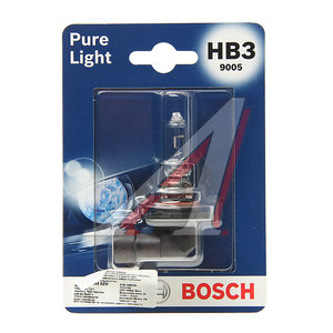 Изображение 1, 1987301062 Лампа 12V HB3 60W P20d блистер (1шт.) Pure Light BOSCH