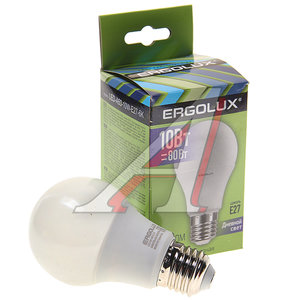 Изображение 1, LED-A60-10W-E27-6K Лампа светодиодная Е27 А60 10W (80W) 220V холодный ERGOLUX