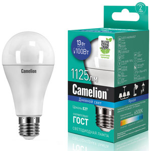 Изображение 1, LED13-A60/865/E27 Лампа светодиодная E27 A60 13W (100W) 220V холодный Ultra CAMELION