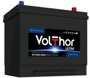 Изображение 1, 6СТ60(0) 56068 D23 Аккумулятор VOLTHOR Ultra 60А/ч обратная полярность