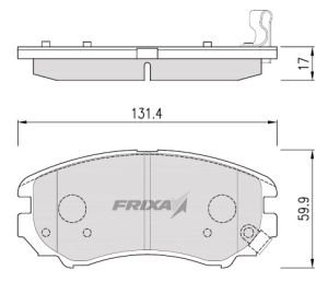 Изображение 1, FPH02NF Колодки тормозные HYUNDAI Sonata 5, Tucson, Elantra XD KIA Magentis передние (4шт.) FRIXA
