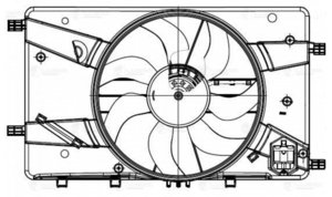 Изображение 4, LFK21106 Вентилятор OPEL Astra J (10-) охлаждения радиатора с кожухом LUZAR