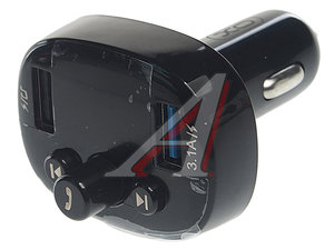 Изображение 1, XO-BCC02 Black Устройство зарядное в прикуриватель с трансмиттером (bluetooth, hands free) черное XO