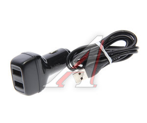 Изображение 1, Z36 black Устройство зарядное в прикуриватель 2USB 12V 2.4A кабель iPhone (5-) HOCO