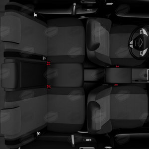 Изображение 7, UJK31-0102 Авточехлы универсальные экокожа-жаккард черно-серые комплект AVTOLIDER