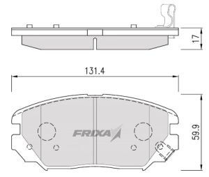Изображение 1, FPH17 Колодки тормозные HYUNDAI Sonata NF, Tucson (08-) KIA Magentis New передние (4шт.) FRIXA