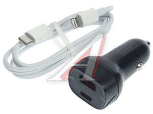 Изображение 1, ES-CC2C black Устройство зарядное в прикуриватель 1USB 12V кабель iPhone (5-) EARLDOM