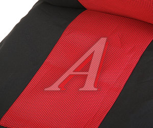 Изображение 2, КАМАЗ 1в+2н Чр-Кр Авточехлы КАМАЗ (1 высокий, 2 низких) жаккард черно-красные комплект АВТОРЕАЛ