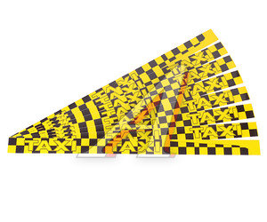 Изображение 1, 02873/027180 Наклейка-знак виниловая "Taxi" 6.6х100см желто-черная комплект (8шт.) AUTOSTICKERS