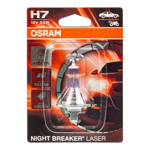 Изображение 1, 64210NLбл Лампа 12V H7 55W PX26d +150% 3750K блистер (1шт.) Night Breaker Laser OSRAM