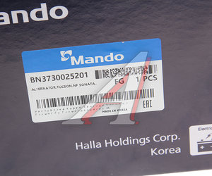 Изображение 6, BN3730025201 Генератор HYUNDAI ix35 (10-), Sonata (04-) KIA Sportage (10-) (2.0/2.4) (110A, 13.5V) MANDO