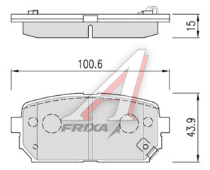 Изображение 1, FPK25R Колодки тормозные KIA Carens (06-) задние (4шт.) FRIXA