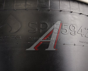 Изображение 4, SP55942-K Пневморессора BPW ROR (металлический стакан) (2 шп.M12, 2 шп.1 отв.штуц. M22х1.5мм) SAMPA
