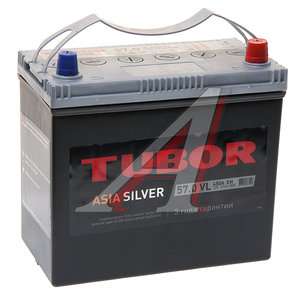 Изображение 1, 6СТ57(0) B24L Аккумулятор TUBOR Asia Silver 57А/ч обратная полярность