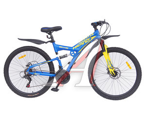 Изображение 1, T17B111 C Велосипед 26" 21-ск. двухподвесный дисковые тормоза (AL-рама) синий SHUNTER HILAND