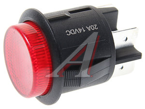 Изображение 1, R13-541AL-01(red) Выключатель кнопка 2-х позиционный (OFF-ON) без фиксации светодиодный красный 12В 20А SCI