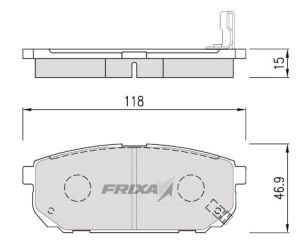 Изображение 1, FPK15R Колодки тормозные KIA Sorento (02-) задние (4шт.) FRIXA