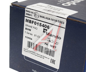 Изображение 4, MBF015406 Колодки тормозные BMW 5 (E39) (2.0/2.3/3.5) передние (4шт.) MANDO