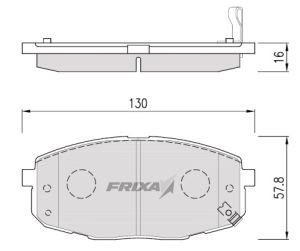 Изображение 1, FPK14N Колодки тормозные KIA Carens (02-),  Ceed (07-) передние (4шт.) FRIXA