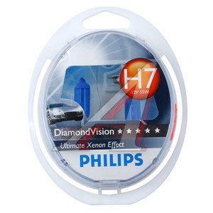 Изображение 1, 12972DVS2 Лампа 12V H7 55W PX26d 5000K бокс (2шт.) Diamond Vision PHILIPS