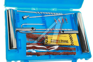 Изображение 1, HP-TEK-038 Набор для ремонта бескамерных шин (жгутовик, рашпиль, 5 жгутов,  клей, нож, 4 золотника) кейс НОРМ