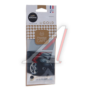 Изображение 1, 92666 Ароматизатор подвесной пластина (парфюм) Gold "Prestiged" AROMA CAR