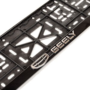 Изображение 3, AB-012GE Рамка знака номерного "GEELY" с защелкой рельефная серебро