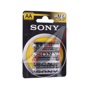 Изображение 1, R6 BC4 Батарейка AA R6 1.5V блистер 4шт. (цена за 1шт.) Saline New Ultra SONY