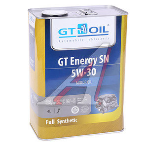 Изображение 1, 8809059407257 Масло моторное GT ENERGY SN 5W30 синт.4л GT OIL