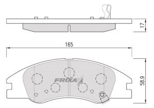 Изображение 1, FPK17N Колодки тормозные KIA Cerato (06-) передние (4шт.) FRIXA
