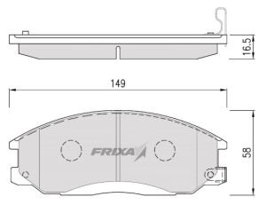 Изображение 1, FPH11 Колодки тормозные HYUNDAI Santa Fe (00-),  Trajet (99-) KIA Sorento передние (4шт.) FRIXA