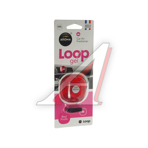 Изображение 1, 63115 Ароматизатор на дефлектор гелевый (красные фрукты) "Loop" AROMA CAR