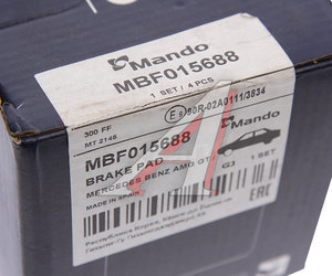 Изображение 3, MBF015688 Колодки тормозные MERCEDES S (W222) (13-) задние (4шт.) MANDO