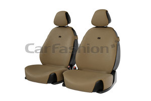 Изображение 1, 21240 Авточехлы (майка) на передние сиденья полиэстер бежевые (4 предм.) Forum Front CARFASHION