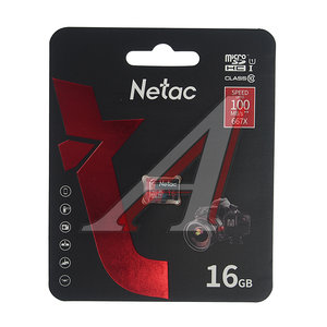 Изображение 1, NT02P500PRO-016G-S Карта памяти 16GB MicroSD class 10 NETAC