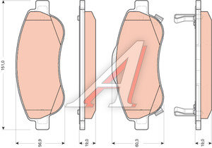 Изображение 4, GDB3445 Колодки тормозные HONDA CR-V 3 (2.0/2.2) (07-) (4шт.) TRW