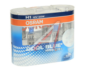 Изображение 1, 62150CBH+-HCB Лампа 12V H1 55W P14.5s +50% 5000K бокс (2шт.) Cool Blue Hyper OSRAM