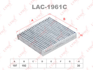 Изображение 1, LAC1961C Фильтр воздушный салона JAGUAR XJ, XF (08-) угольный LYNX