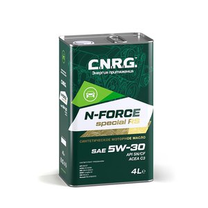 Изображение 1, CNRG-024-0004 Масло моторное N-Force Special RS SN/CF/C3 5W30 синт.4л металл CNRG